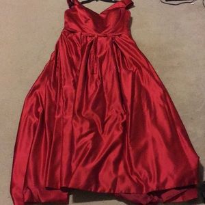 plus size off the shoulder red pageant/prom dress